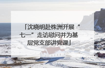 沈晓明赴株洲开展“七一”走访慰问并为基层党支部讲党课