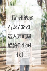 泸州纳溪石龙岩码头迈入万吨级船舶作业时代