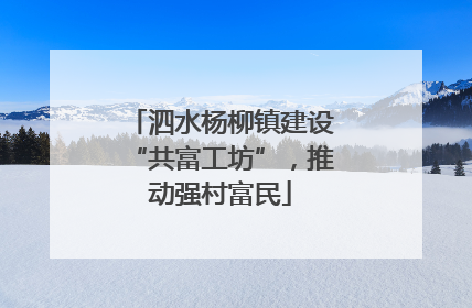 泗水杨柳镇建设“共富工坊”，推动强村富民