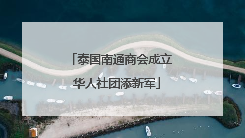 泰国南通商会成立 华人社团添新军