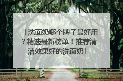 洗面奶哪个牌子最好用？精选最新榜单！推荐清洁效果好的洗面奶