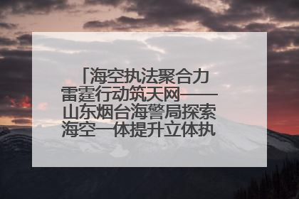 海空执法聚合力 雷霆行动筑天网——山东烟台海警局探索海空一体提升立体执法效能纪实