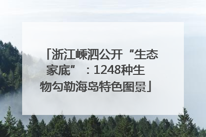浙江嵊泗公开“生态家底”：1248种生物勾勒海岛特色图景