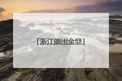 浙江颁出金鼎
