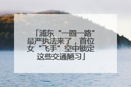 浦东“一圈一路”最严执法来了，首位女“飞手”空中锁定这些交通陋习