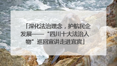 深化法治理念，护航民企发展——“四川十大法治人物”巡回宣讲走进宜宾