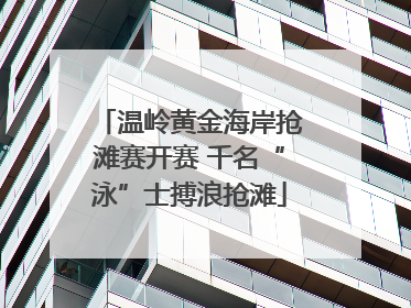 温岭黄金海岸抢滩赛开赛 千名“泳”士搏浪抢滩