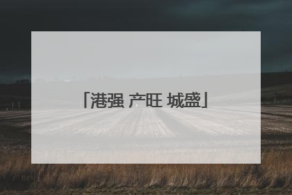 港强 产旺 城盛