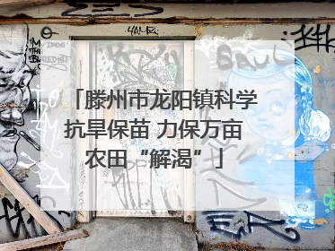 滕州市龙阳镇科学抗旱保苗 力保万亩农田“解渴”