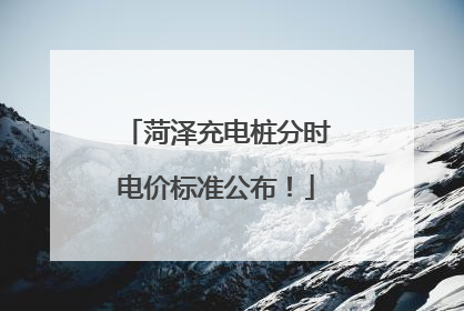 菏泽充电桩分时电价标准公布！