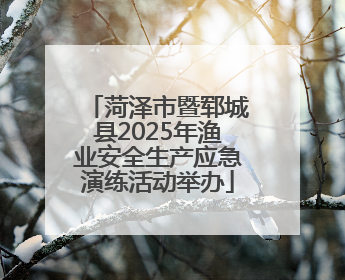 菏泽市暨郓城县2025年渔业安全生产应急演练活动举办
