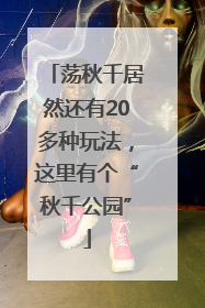 荡秋千居然还有20多种玩法，这里有个“秋千公园”
