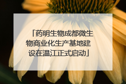 药明生物成都微生物商业化生产基地建设在温江正式启动