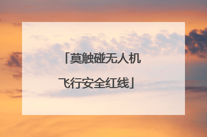 莫触碰无人机飞行安全红线