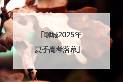 聊城2025年夏季高考落幕