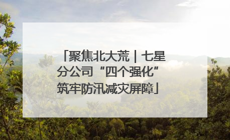 聚焦北大荒｜七星分公司“四个强化”筑牢防汛减灾屏障