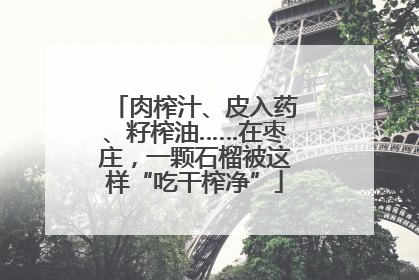 肉榨汁、皮入药、籽榨油……在枣庄，一颗石榴被这样“吃干榨净”