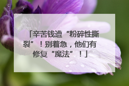 辛苦钱遭“粉碎性撕裂”！别着急，他们有修复“魔法”！