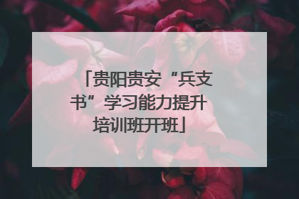 贵阳贵安“兵支书”学习能力提升培训班开班