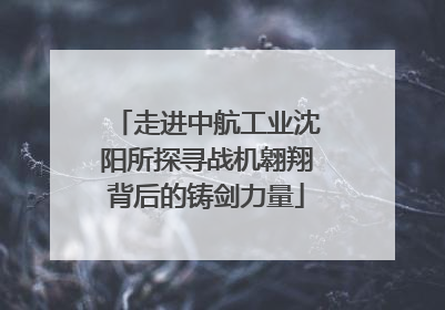 走进中航工业沈阳所探寻战机翱翔背后的铸剑力量