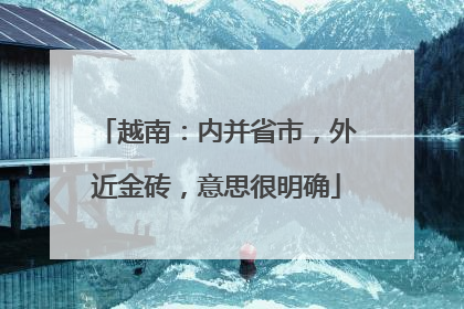 越南：内并省市，外近金砖，意思很明确