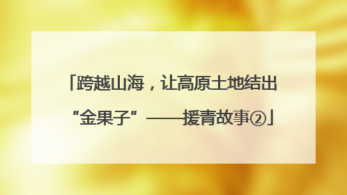跨越山海，让高原土地结出“金果子”——援青故事②