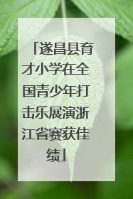遂昌县育才小学在全国青少年打击乐展演浙江省赛获佳绩