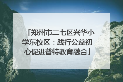 郑州市二七区兴华小学东校区：践行公益初心促进普特教育融合