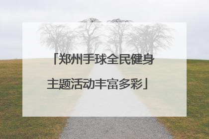郑州手球全民健身主题活动丰富多彩