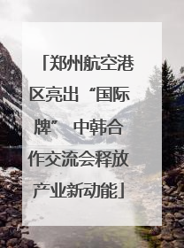 郑州航空港区亮出“国际牌” 中韩合作交流会释放产业新动能