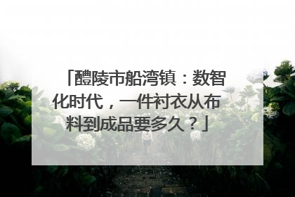 醴陵市船湾镇：数智化时代，一件衬衣从布料到成品要多久？