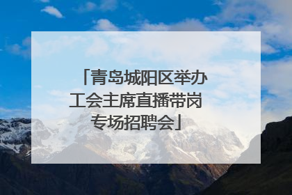 青岛城阳区举办工会主席直播带岗专场招聘会