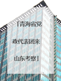 青海省党政代表团来山东考察