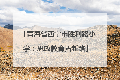 青海省西宁市胜利路小学：思政教育拓新路