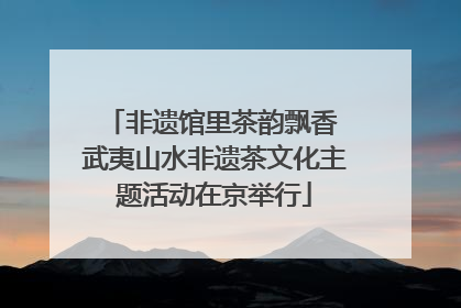 非遗馆里茶韵飘香 武夷山水非遗茶文化主题活动在京举行