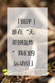 锐评｜谁在“无差别轰炸”我们的运动员