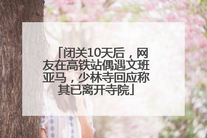 闭关10天后，网友在高铁站偶遇文班亚马，少林寺回应称其已离开寺院