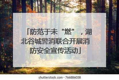 防范于未“燃”，湖北谷城警消联合开展消防安全宣传活动