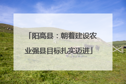 阳高县：朝着建设农业强县目标扎实迈进
