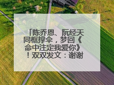 陈乔恩、阮经天同框撑伞，梦回《命中注定我爱你》！双双发文：谢谢我们都没变