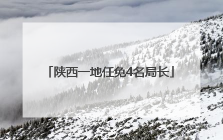 陕西一地任免4名局长