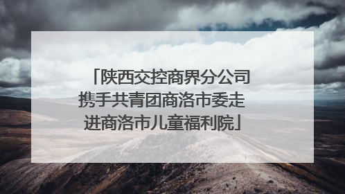 陕西交控商界分公司携手共青团商洛市委走进商洛市儿童福利院