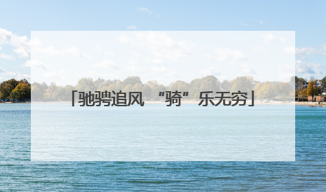 驰骋追风 “骑”乐无穷