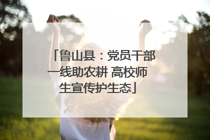 鲁山县：党员干部一线助农耕 高校师生宣传护生态