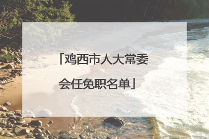 鸡西市人大常委会任免职名单