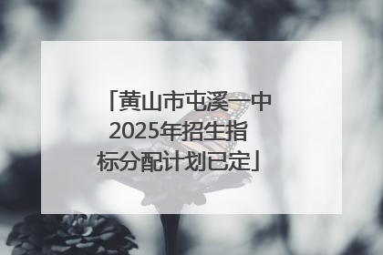 黄山市屯溪一中2025年招生指标分配计划已定