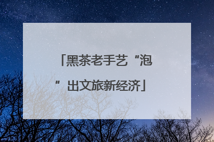 黑茶老手艺“泡”出文旅新经济
