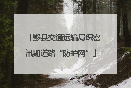 黟县交通运输局织密汛期道路“防护网”