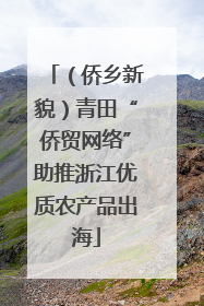 （侨乡新貌）青田“侨贸网络”助推浙江优质农产品出海