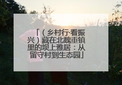 （乡村行·看振兴）藏在北魏重镇里的坝上雅居：从留守村到生态园